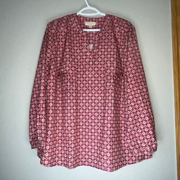 Appleseed's Pink Patterned Long Sleeve Blouse Size 1X - Picture 10 of 10